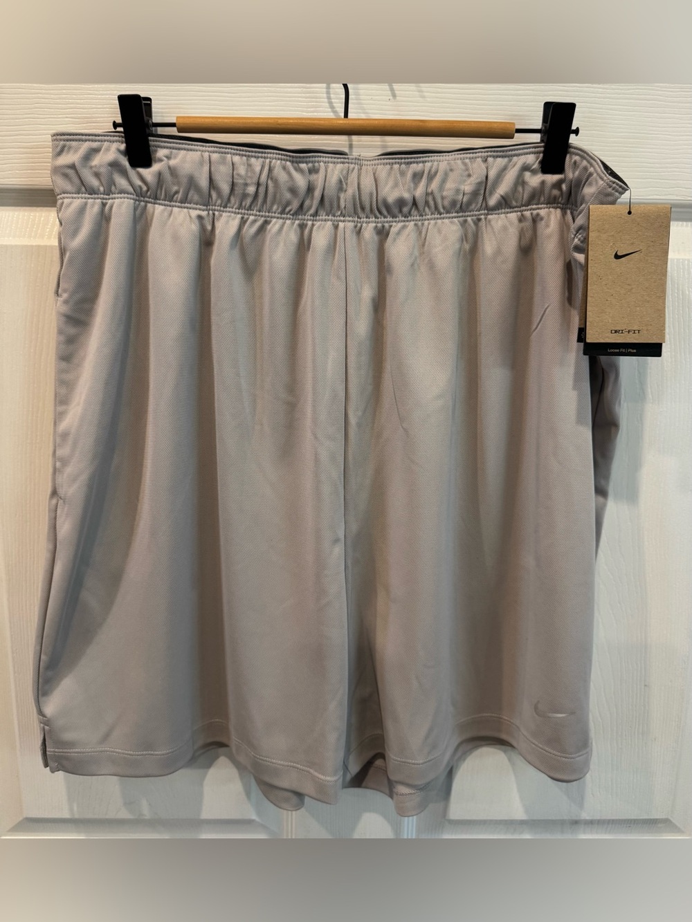 Women's Nike Plus Fold Over Dri-Fit Gray Training Shorts Size 0X NWT